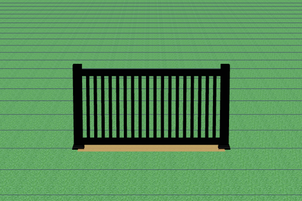 Dark fence-section miniature from the configurator.